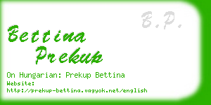 bettina prekup business card